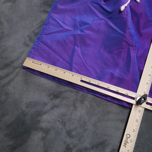 Vtg 80s Active Elements Iridescent Nylon Casual Shorts Made USA Sz Medium - Picture 8 of 8