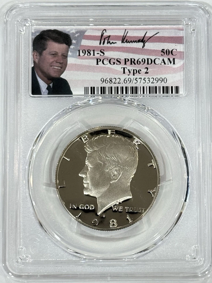 1981 PCGS Certified PR 69 Graded Kennedy US Half Dollars for sale