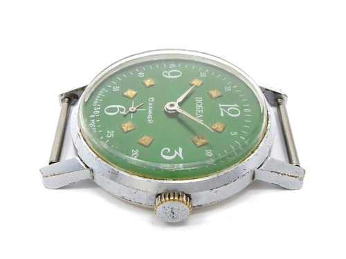 VINTAGE SOVIET RUSSIA USSR WRIST MENS WATCH POBEDA ZIM MECHANICS WORKING RARE - Picture 3 of 16