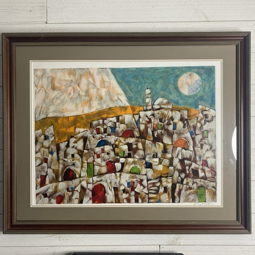 Handsigniert Harry Guttman "Jerusalem At Dawn" im Wert von 1500 $. - Bild 1 von 4
