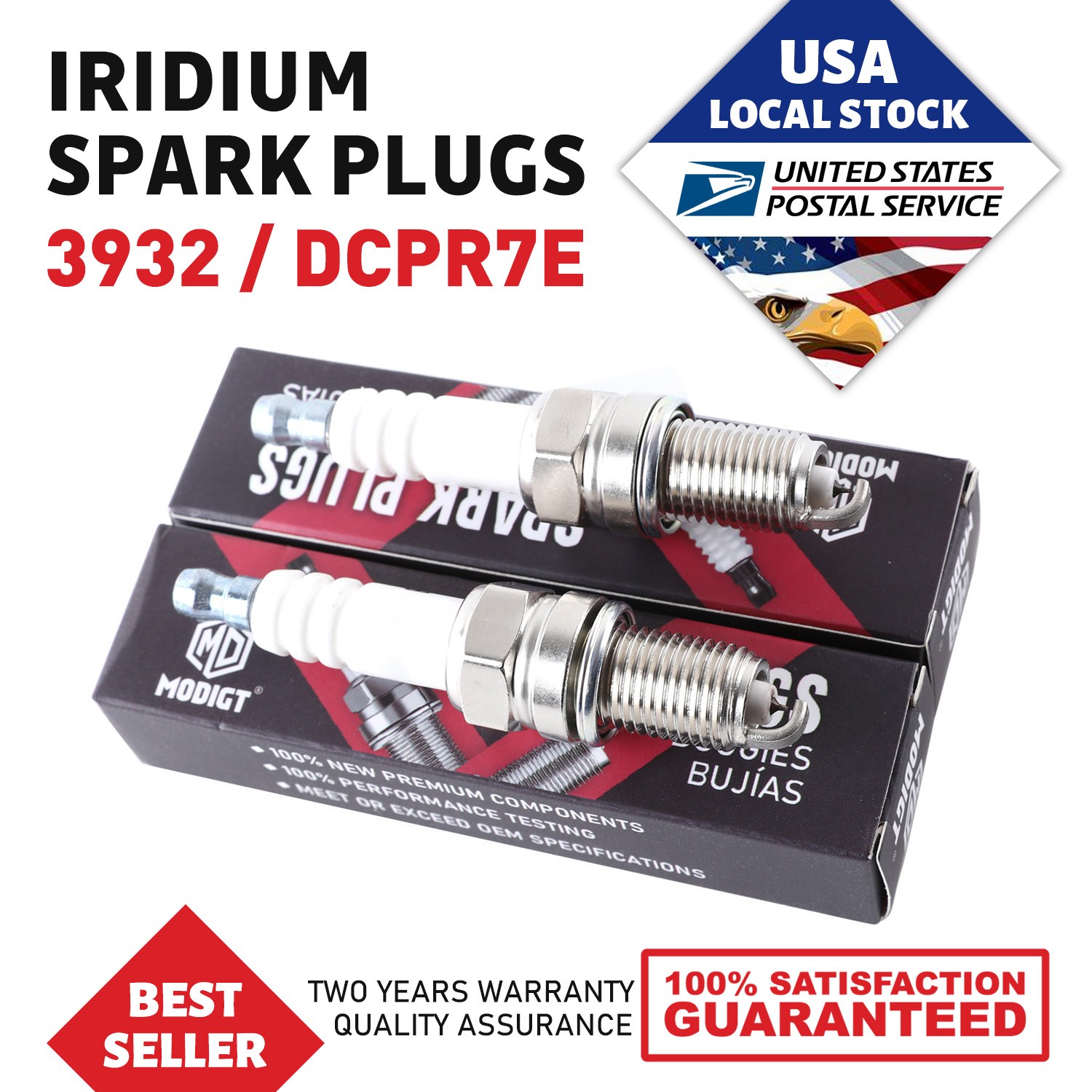 4x Spark Plugs Fit NGK DCPR7E 3932 for Chevy SPARK Fiat 500 Pre-Set Gap Genuine