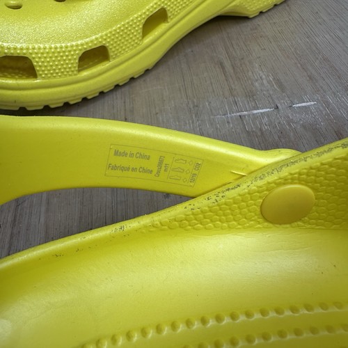 CROCS x PEEPS COLLAB LIMITED EDITION MENS 11 WOMENS 13 YELLOW W/ JIBBITZ EUC - Picture 18 of 20