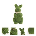  2pcs Easter Rabbit Decoration Bunny Artificial Sculpture Green Standing Rabbit
