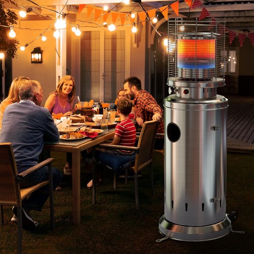 Heizstrahler Terrasse 6.5KW Heizstrahler Gas mit Schutzhülle,Rädern und Heringen - Bild 15 von 17