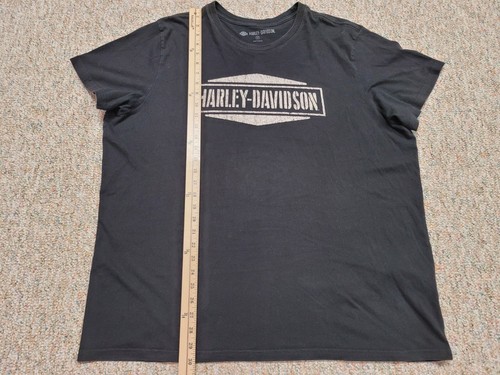 Harley Davidson Shirt Mens 2XL Slim Black Motorcycle Rider Biker Chopper Logo - Picture 7 of 13