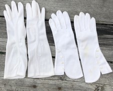 Mid Century White Ladies Dress Gloves by Shalimar 10 Inch