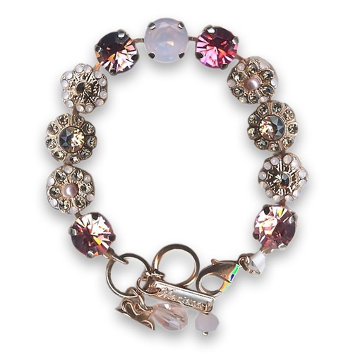 Bracelet by Mariana Woman Lovely Pink Swarovski Crystals - Picture 1 of 7