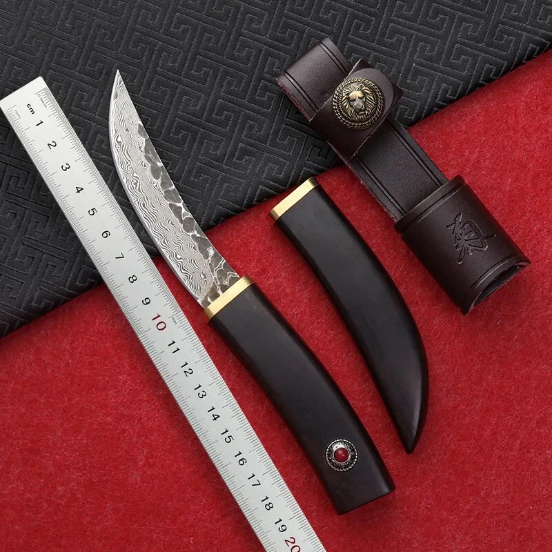 Cuchillo de Bolsillo Damasco Plegable Japonés Hoja Utilitaria Exterior EDC Cuchillo de Regalo Foto 2 de 4