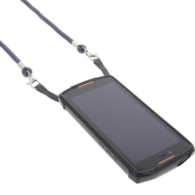 Hülle mit Handykette für Doogee S55 / S55 Lite Tasche Band Schnur Dunkelgrau