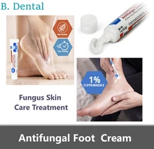 1% Antifungal Cream 1oz – Treats Athlete's Foot, Ringworm, Jock Itch Relief -2Pk