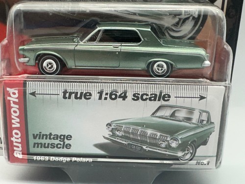 Auto World Vintage Muscle 1963 Dodge Polara, Green, 1:64, NIB - Picture 2 of 12