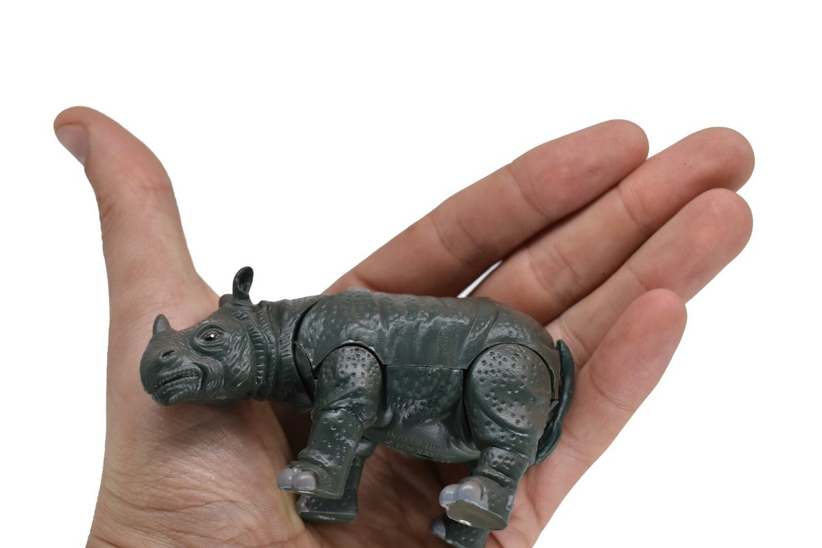 Rhino, Posable Toy Adjustable Model Rhinoceros Plastic 4