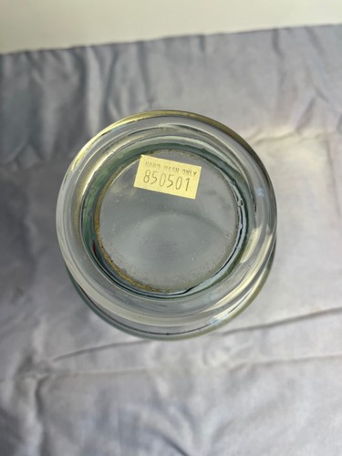 Vaso de vidrio grande Madonna vintage 6 3/4" x 3 3/4" d - Nuevo, RARO - Imagen 4 de 4