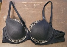 Size 38B Lined Demi Bra Body By Victoria Black Victoria's Secret New With Tags