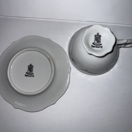 Vintage Schumann Germany teacup and plate. silver overlay NOS - Picture 6 of 6