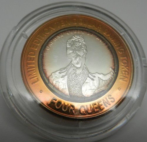 Four Queens Casino Edizione Limitata Dieci Dollari Daphne Queen Water Token Las Vegas - Foto 5 di 9