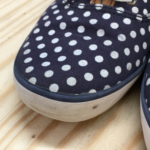 Keds Shoes Womens 8 Champion Sneakers Blue Canvas Polka Dot Comfort WF46400M - Picture 11 of 15