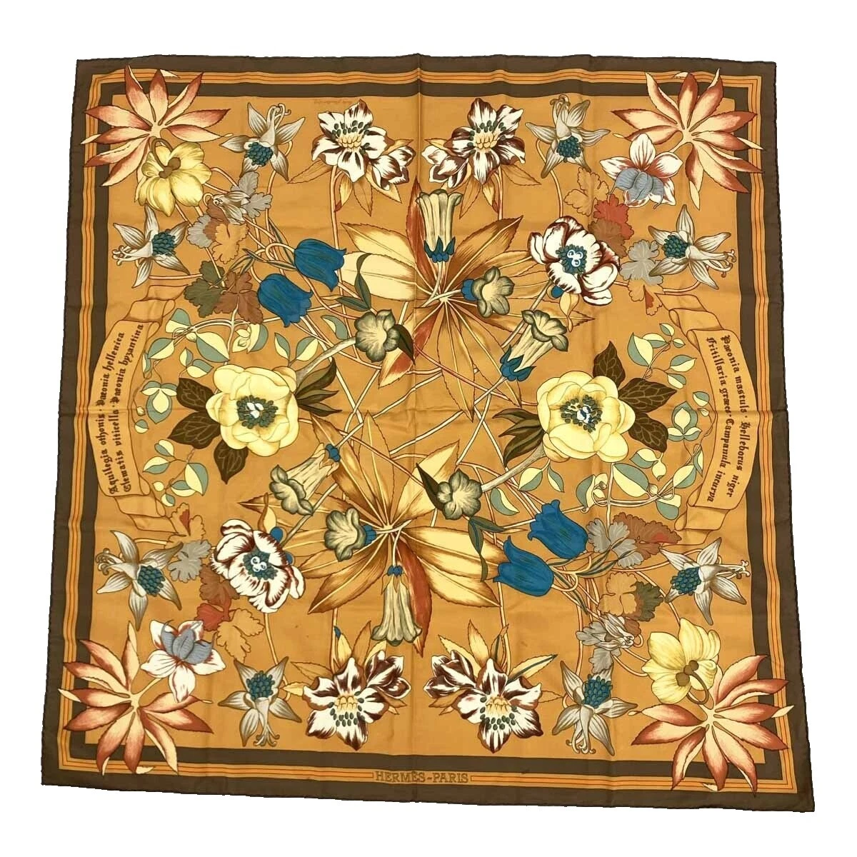 Bufandas y envolturas de seda para mujer HERMÈS marrones