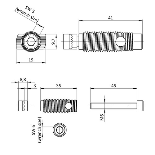 Set Automatic Connector Mold Connector Slot 5/6/8/10, Type I/B, Steel/Stainless Steel - Picture 34 of 34