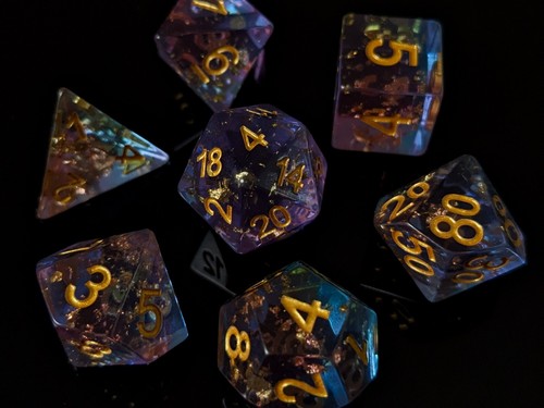 School of Enchantment Würfel - geschliffene Kante ""scharf-ish"" Würfel (7er Set) DnD Würfel - Bild 7 von 8