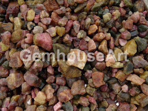 500 Cts Natural Multi Color Tourmaline Crystal Gem Rough loose Gemstone lot - Picture 4 of 12