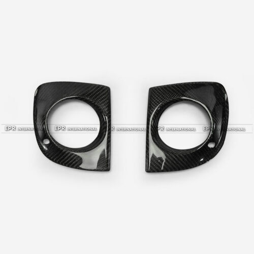 For Mitsubishi Evolution EVO 10 X Carbon Fiber Front Fog Light Triim Cover 2pcs - Picture 1 of 8