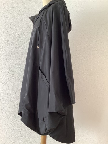 Damen Jacke Regen Regenjacke Mantel Trenchcoat Regenmantel Schwarz Neu - Bild 6 von 10