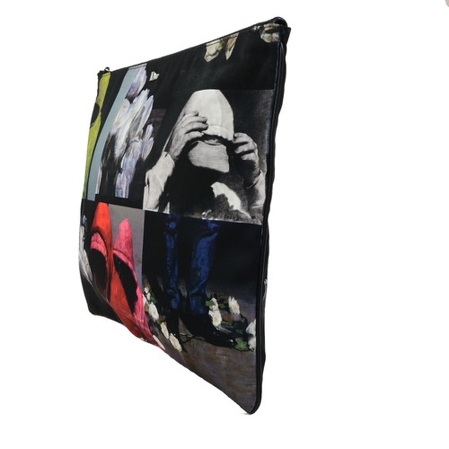 DIOR HOMME Logo Francois Bard Clutch Hand Bag Nylon Leather Black 32KA434 - Picture 2 of 14