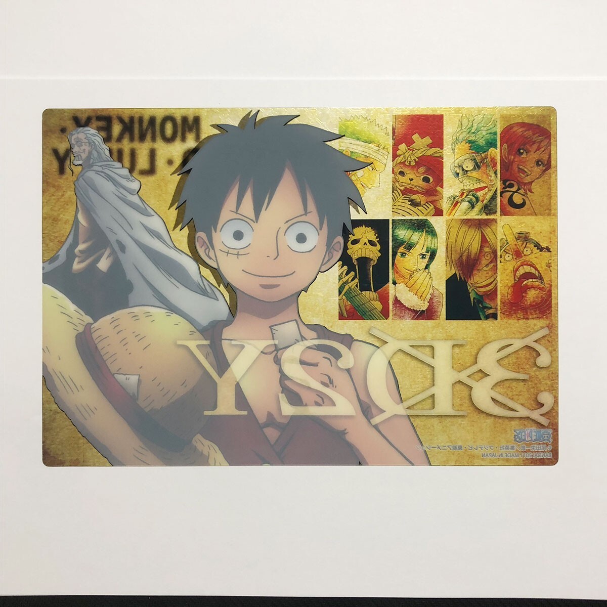 27M71 Luffy Japanese One Piece New World Plate Jumbo Clear 27M71 Luffy Japanese One Piece New World Plate Jumbo Clear