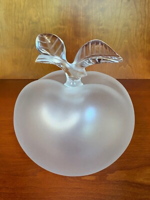 Stunning Lalique Nina Ricci Grande Pomme 5.75'' Apple Perfume Bottle ON SALE $388