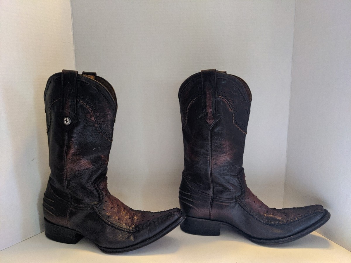 Montana Genuine Ostrich Cowboy Western Boots US Mens Size  display picture 2