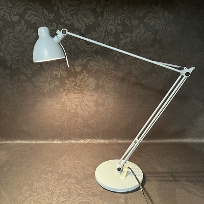 IKEA Antifoni Blue Desk Work Lamp Adjustable Arm Head Metal Light
