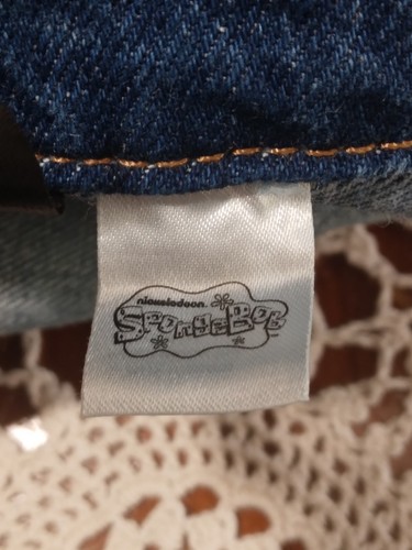 Divided H&M Denim Jacket Niouslodoon SpongeBob Glacate Print To Wear SzL - Picture 8 of 9