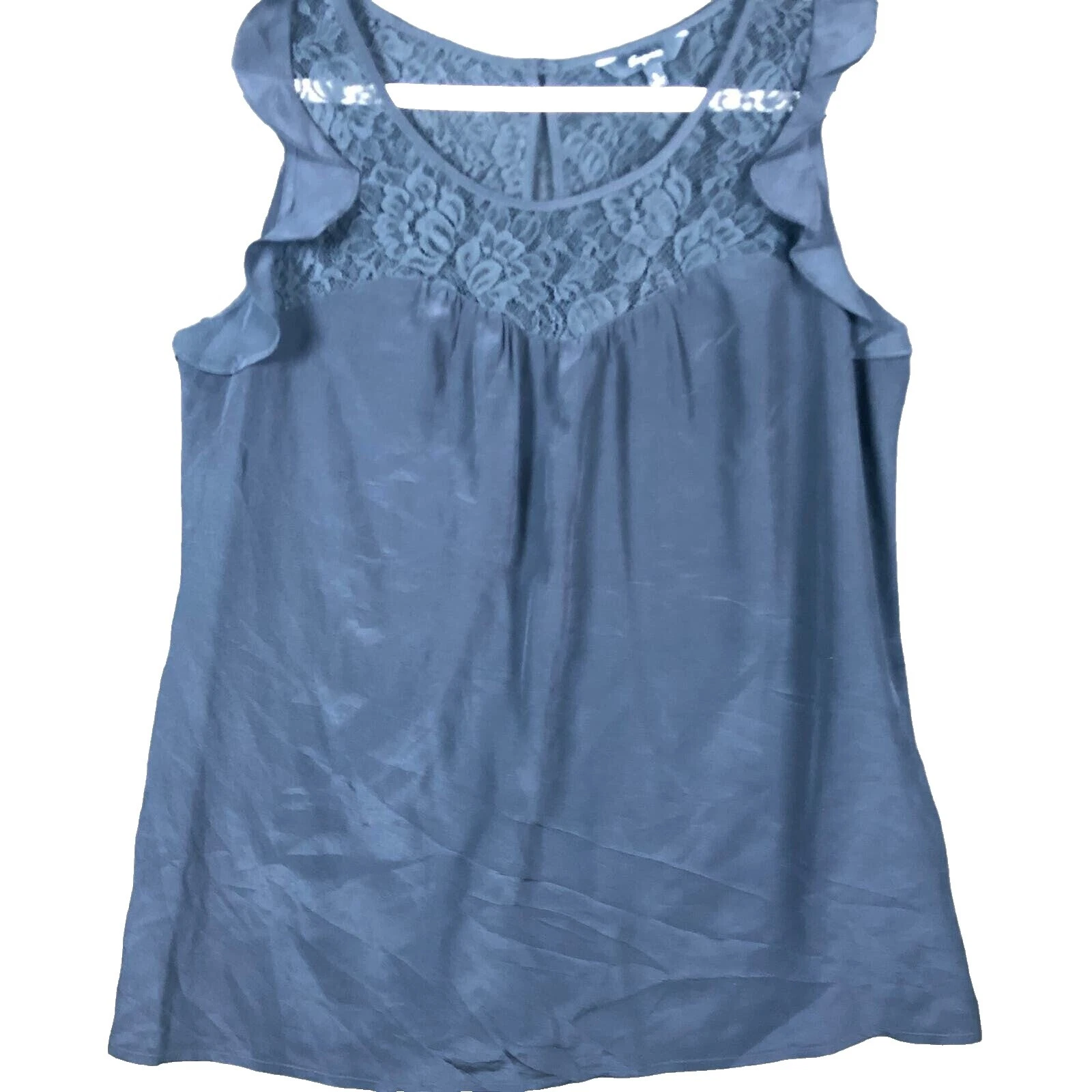 Top de seda sólida Express Casual para Mujeres