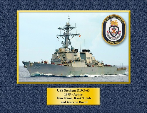 USS Stethem DDG-63 Custom Personalized Print of US Navy Ships Unique Gift Idea - Picture 1 of 12