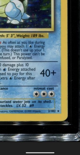 Blastoise - 2/102 - CGC 7.5 - English Base Set Unlimited - PSA BGS Equivalent - Picture 5 of 10