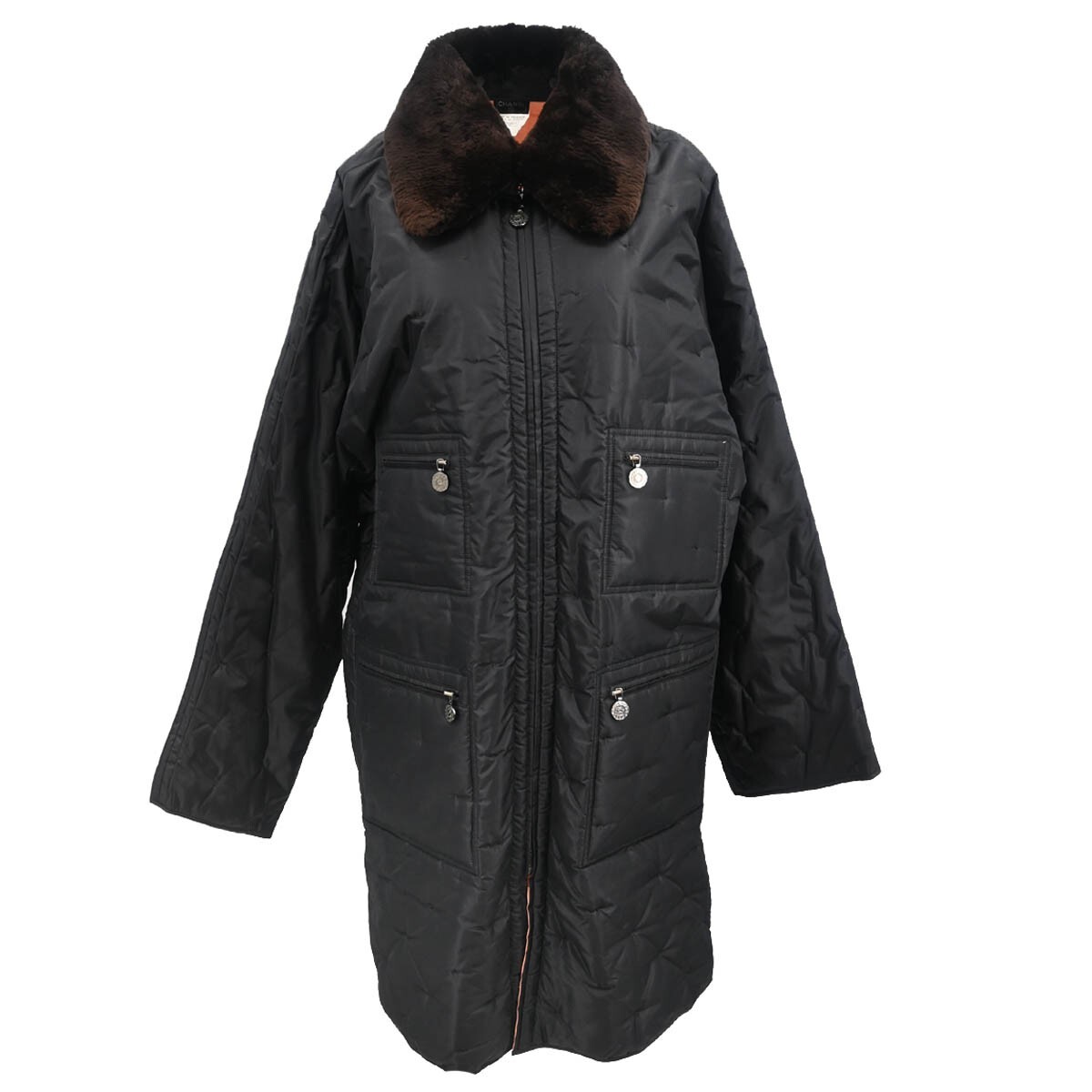 Chanel Zip Up Coat Black 97A #38 114514 | eBay Chanel Zip Up Coat Black 97A #38 114514 | eBay
