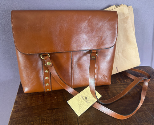 Patricia Nash HERITAGE Collection AMERSHAM Tan Leather Handbag Tote MSRP: $269 - Picture 3 of 13
