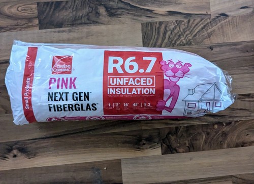 Owens Corning Pink EcoTouch Insulation R-6.7 Roll 2 In Thick 16in W Pack Of 2