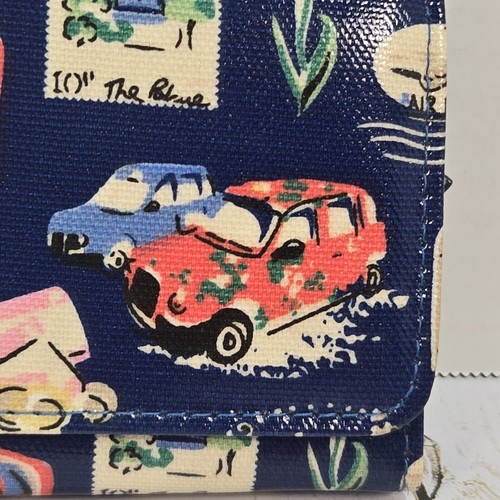 Kelly And Kate Wallet Travel Themed Blue Faux Leather 7.5" - Picture 3 of 11
