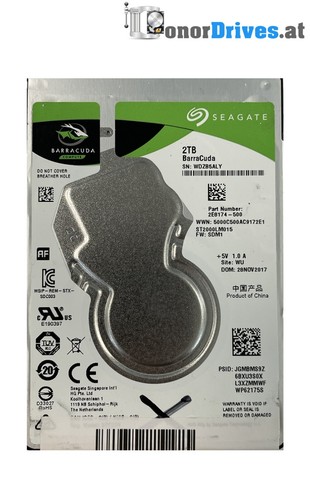 Seagate ST2000LM015 - 2E8174-500 - 2 TB - SATA - PCB 100809471 Rev. A* - Bild 1 von 4
