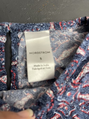 Nordstrom 5 Red White & Blue Paisley Dress GIRLS EUC - Picture 4 of 6