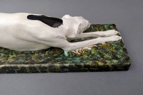 RARE HUGO F. KIRSCH Vienna Greyhound Borzoi Large dog figurine - Picture 5 of 10
