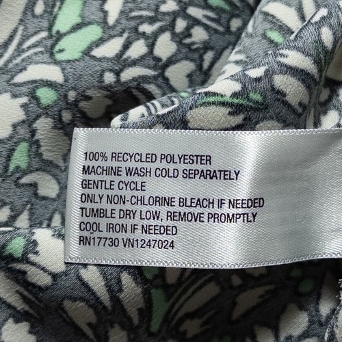 A New Day Midi Dress Womens Sz Medium Green Floral Ruched Short Sleeve NEW - Picture 8 of 8