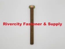 (1) 1/2-13x5 Grade 8 Tap Bolts 1/2 x 5 Hex Head Screws .50 x 5.00 Full Thread
