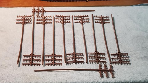 12 UTILITY POLES ONLY FOR Bachmann 90-0100 Big Hauler G Scale - Picture 1 of 6