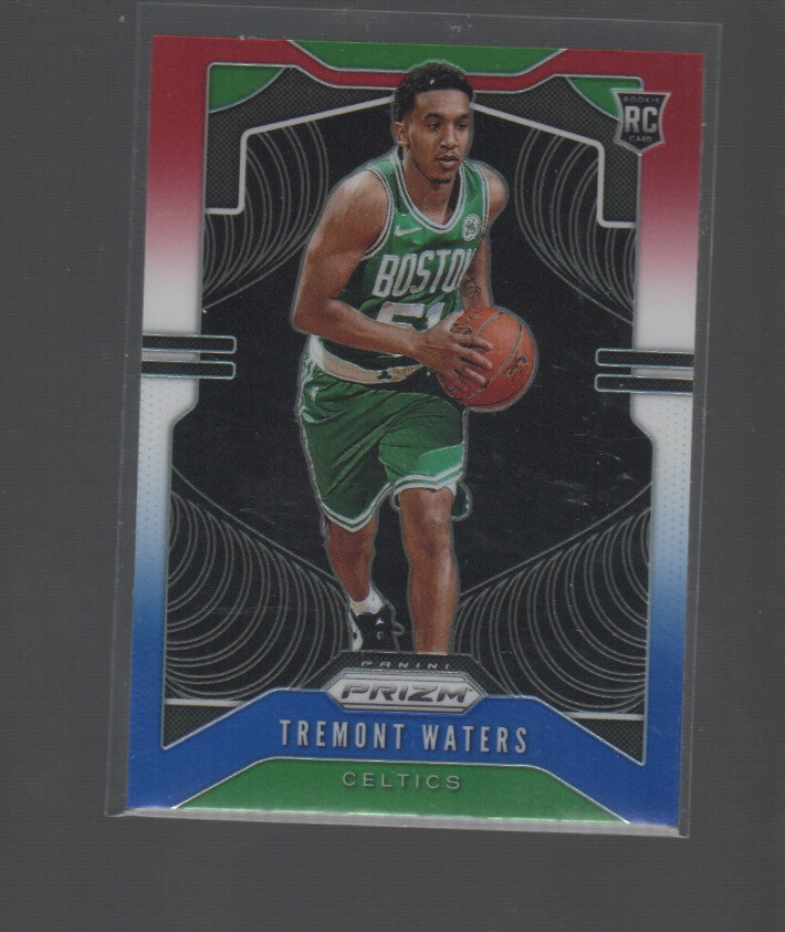 TREMONT WATERS 2019-20 PANINI PRIZM RED WHITE BLUE ROOKIE PRIZMS CARD #286