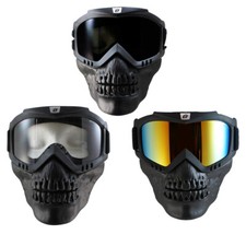3 Pairs of Birdz Eyewear Skullbird Detachable Skull Masks with Goggles Clear