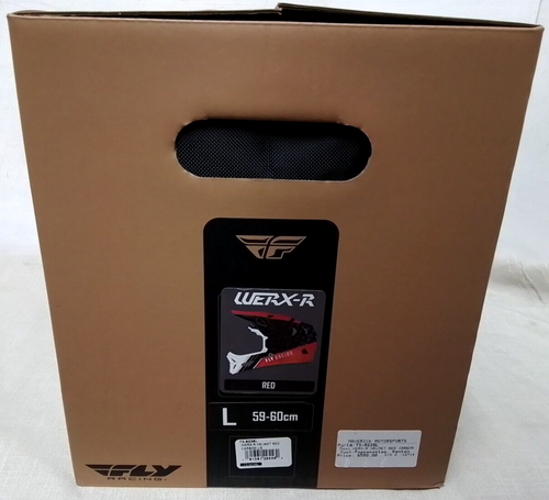 Fly Racing Werx-R Carbon Helmet LG Red 73-9226L - Picture 14 of 15