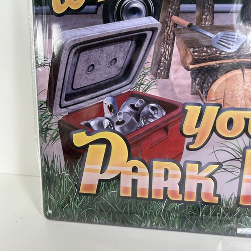 NIP Camping Tin Sign Wall Decor Home Is Where You Park It 16.75”x12” - Bild 4 von 10